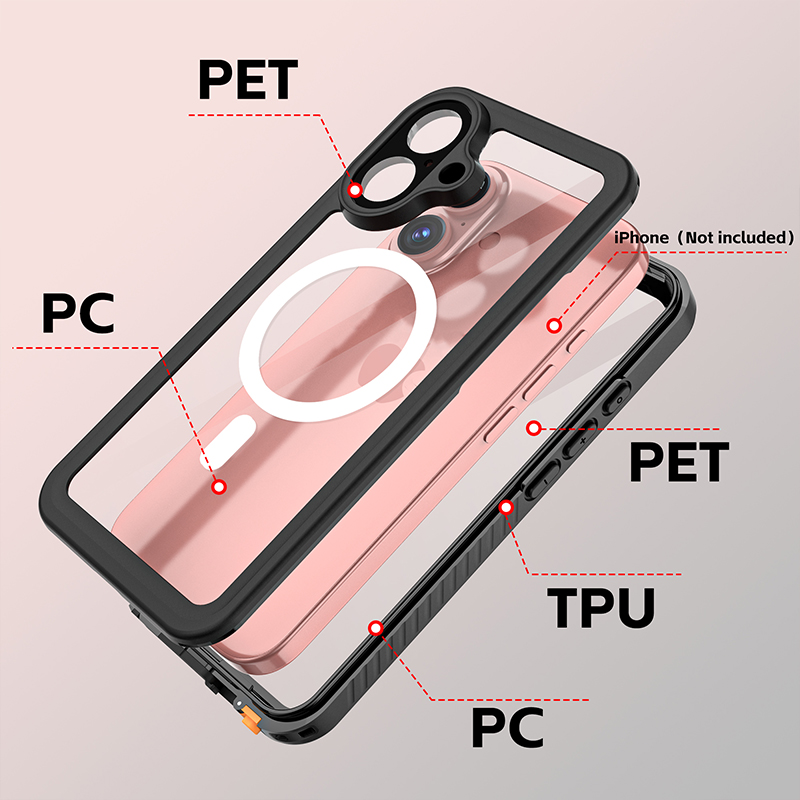 Magsafe Waterproof IP68 phone case For Iphone 16 Pro All iphone and Samsung models 