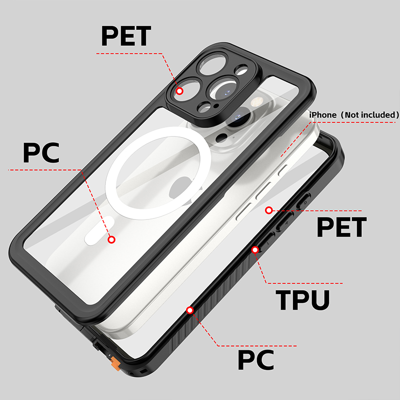 Magsafe Waterproof IP68 phone case For Iphone 16 Pro All iphone and Samsung models 