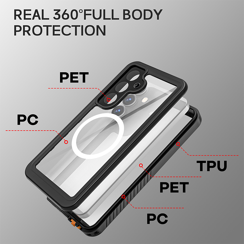 Waterproof IP68 phone case cover For Samsung galaxy S25 Magsafe case & all  Samsung models 