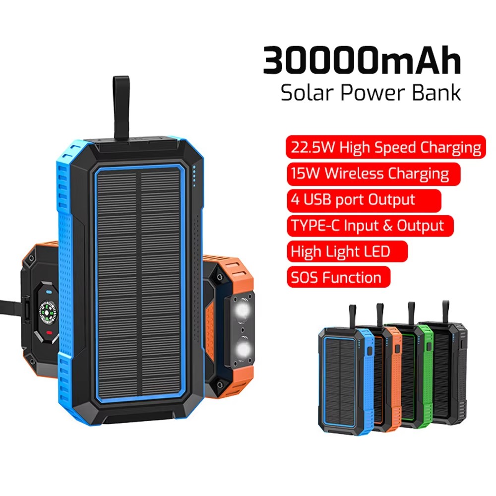 Wholesale solar chargers battery charger Power Bank PD 22.5W Fast Charge Wireless 100000mAH  