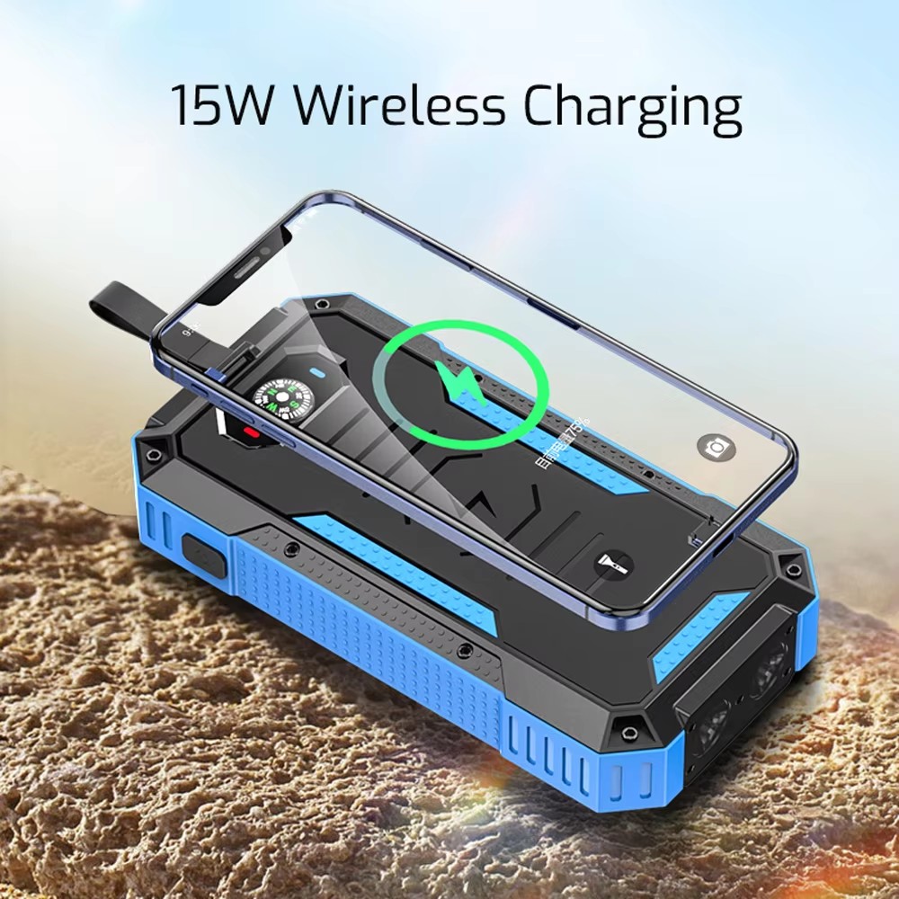 Wholesale solar chargers battery charger Power Bank PD 22.5W Fast Charge Wireless 100000mAH  