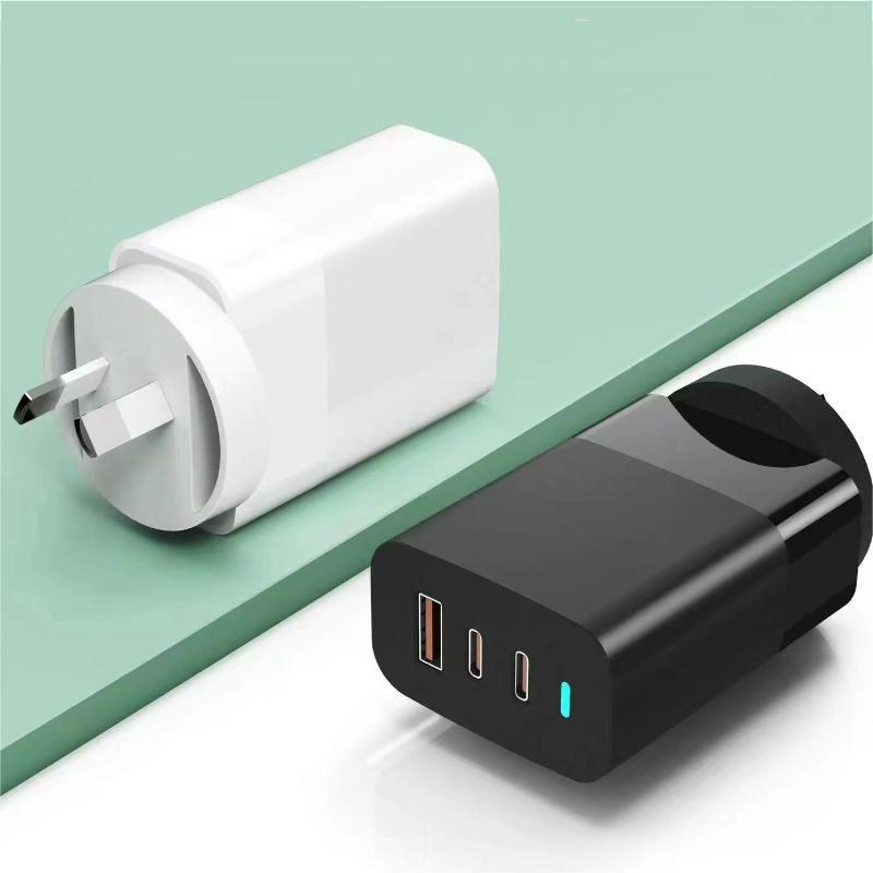  65W GaN 2C1A  PD fast charging multiple ports suitable for mobile phones and tablets EU/UK/US/Korea