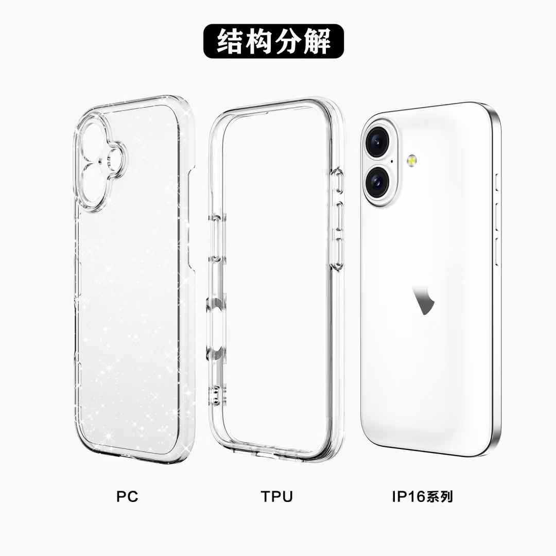  Shockproof phone case, quality clear transparent case for new iphone 17 series 