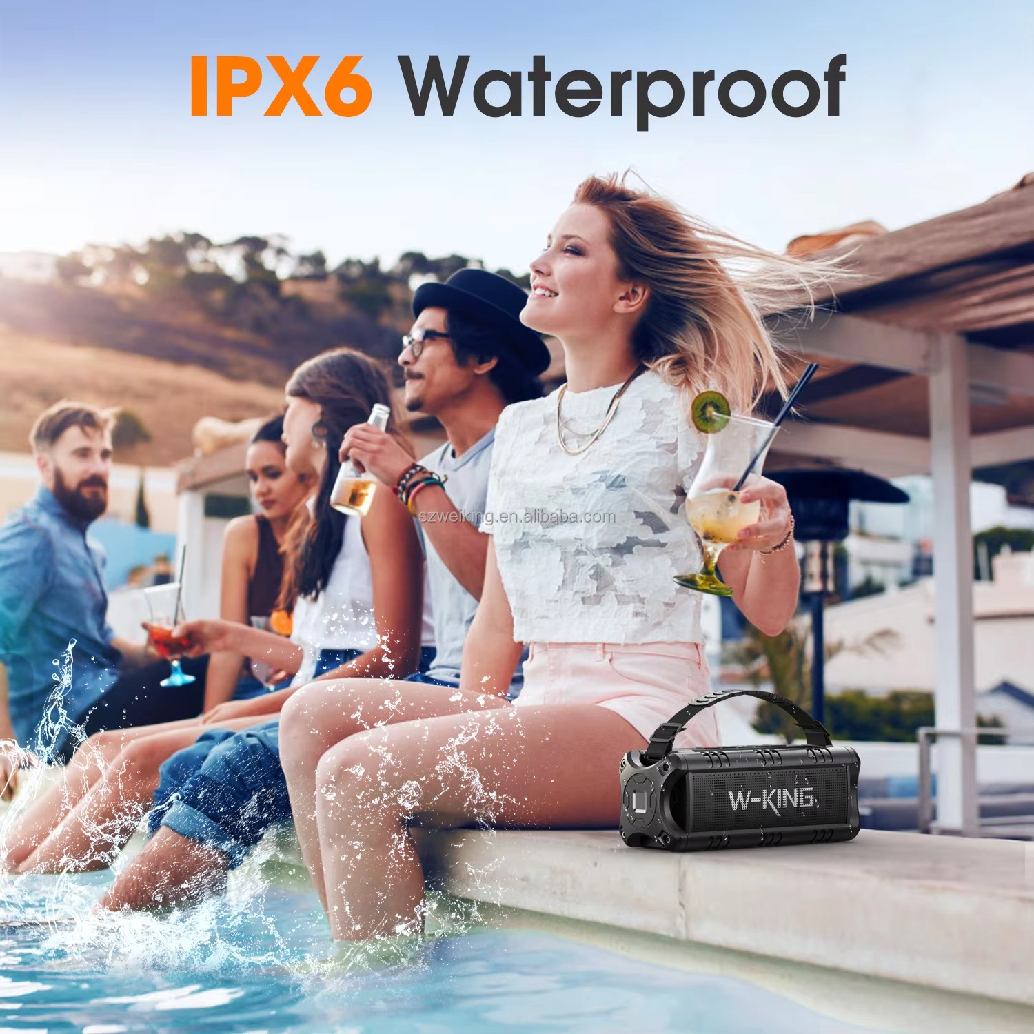 Portable Outdoor D8 Mini Wireless Bluetooth Speaker IPX7 Waterproof Music Hifi Sound Speakers