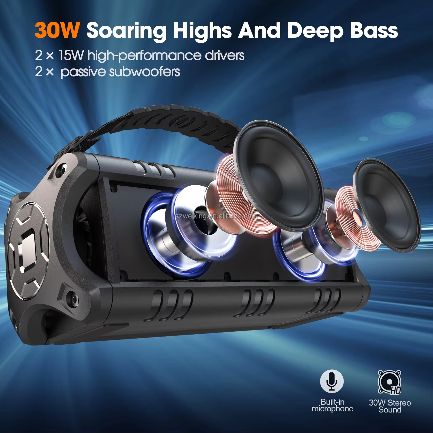 Portable Outdoor D8 Mini Wireless Bluetooth Speaker IPX7 Waterproof Music Hifi Sound Speakers