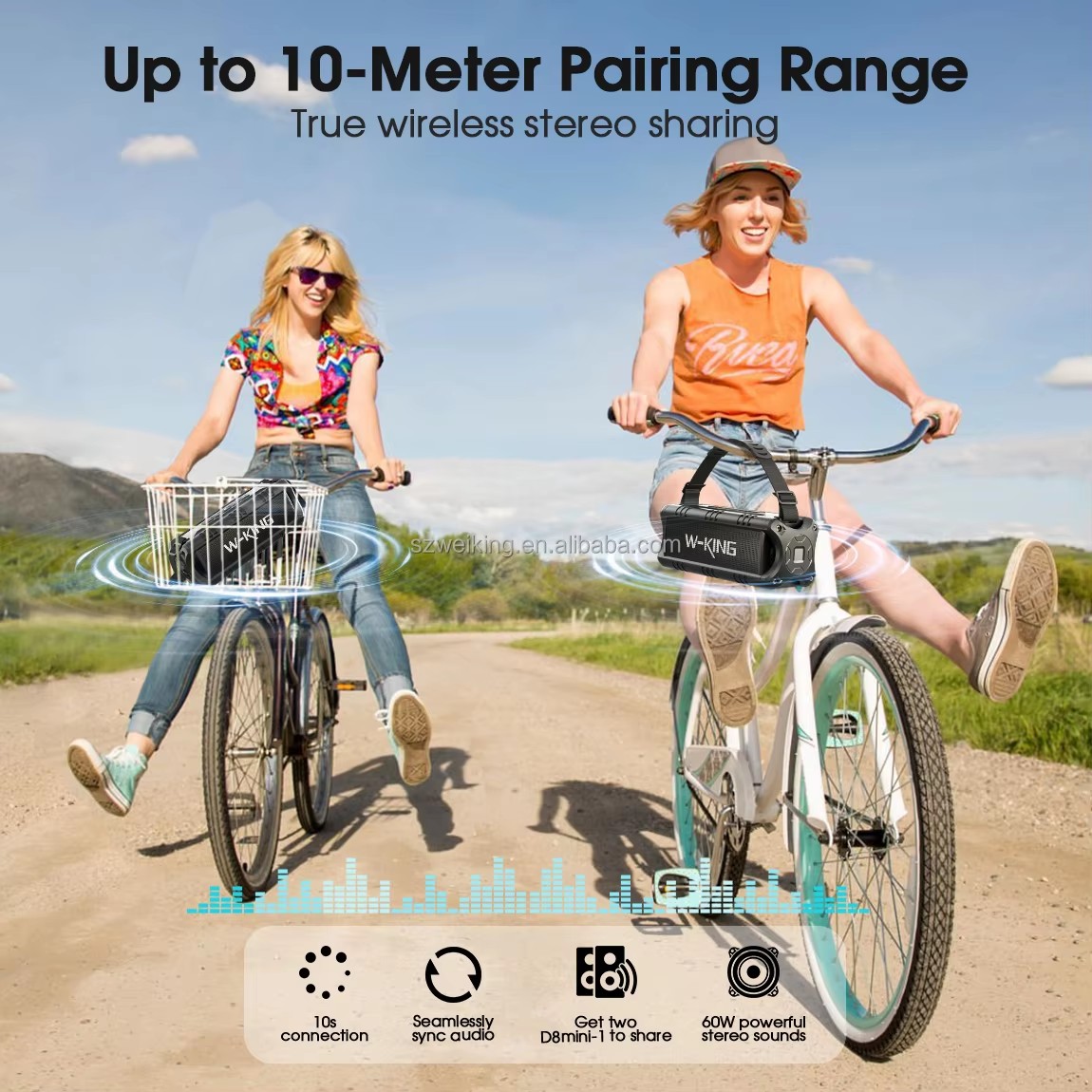 Portable Outdoor D8 Mini Wireless Bluetooth Speaker IPX7 Waterproof Music Hifi Sound Speakers