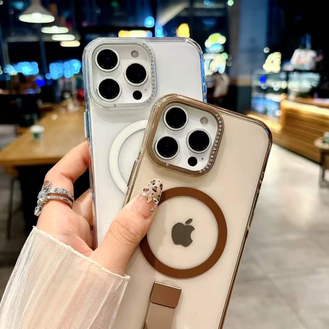 New iphone 17 mobile phone cases magsafe with carama and  Vertical bracket holder