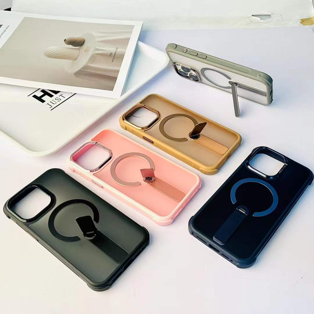 New iphone 17 mobile phone cases magsafe with carama and  Vertical bracket holder