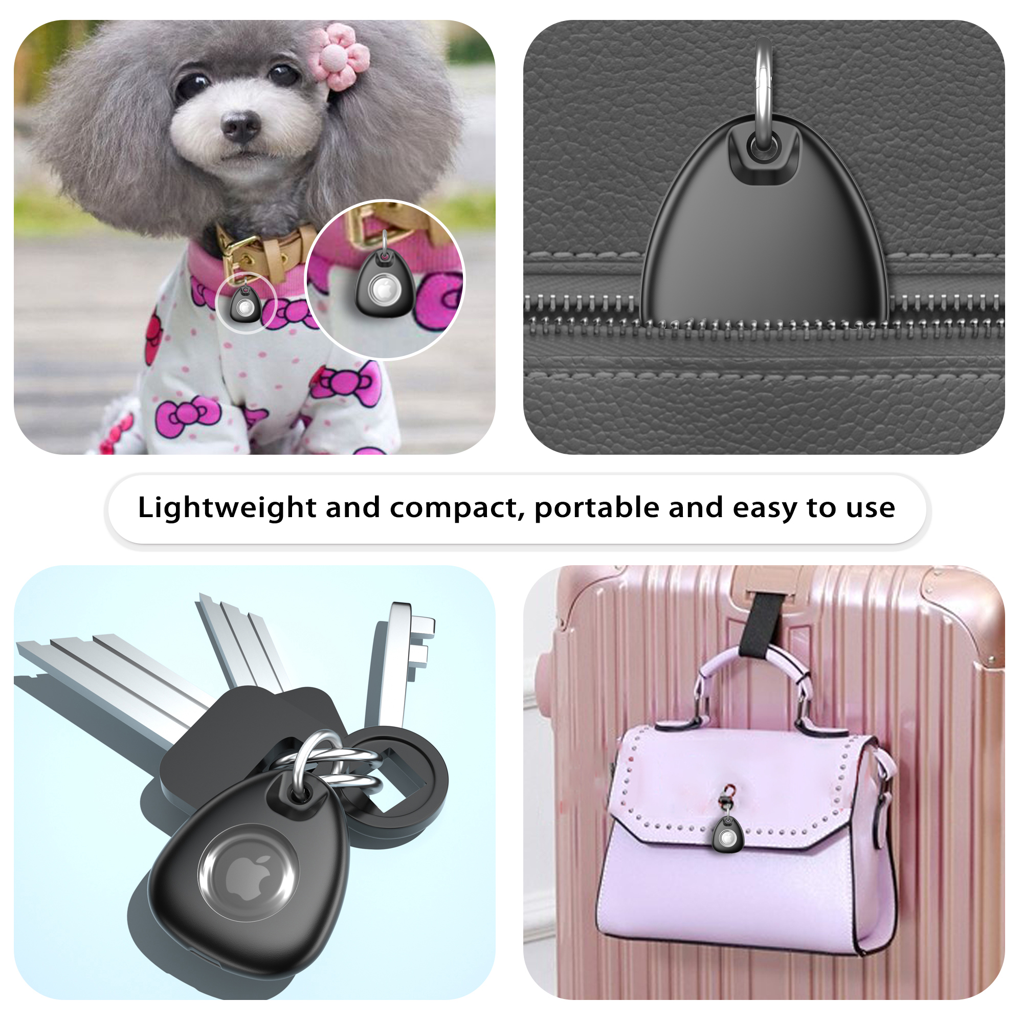  Premium Key Chain Accessories Protective Waterproof Case Holder for Apple Airtags