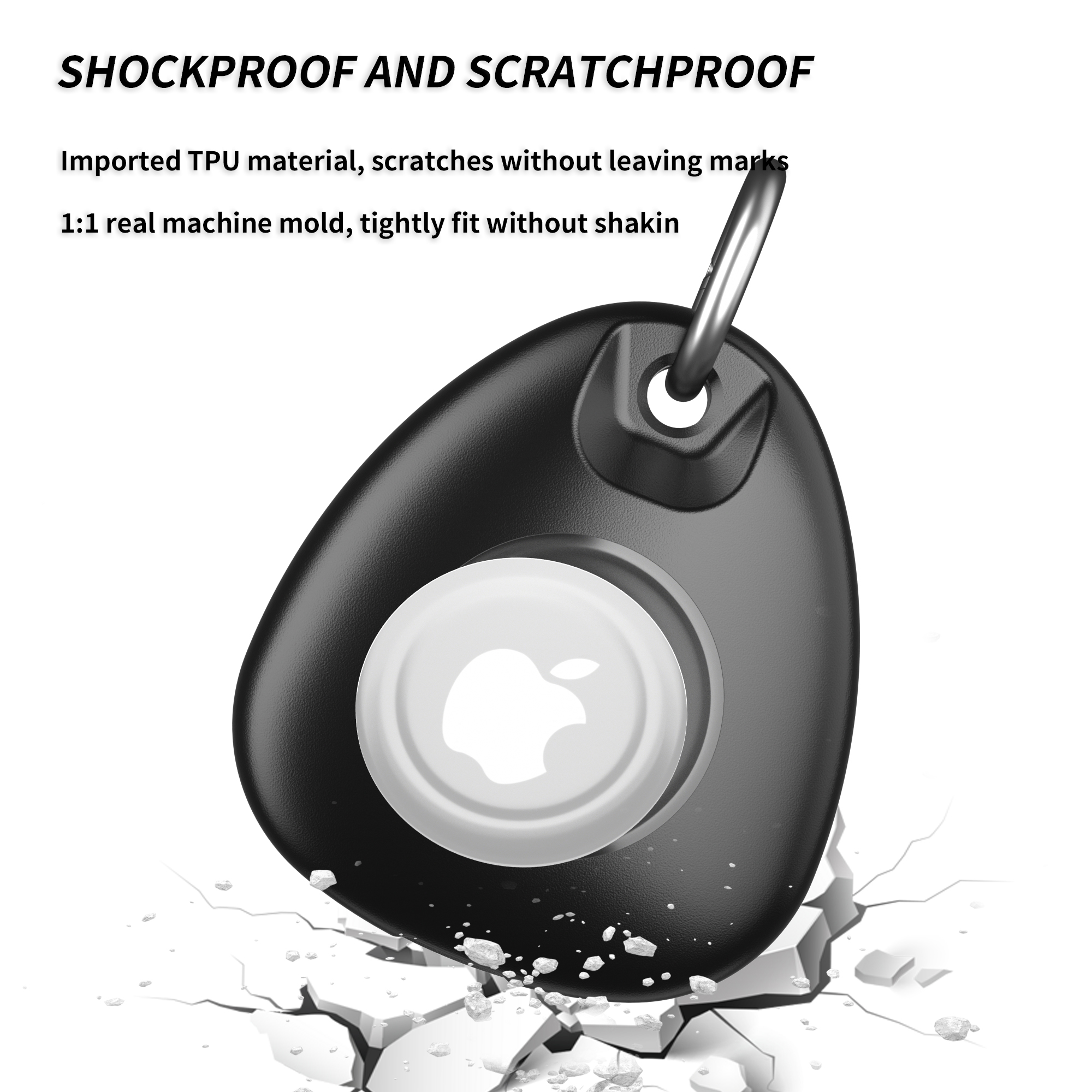  Premium Key Chain Accessories Protective Waterproof Case Holder for Apple Airtags