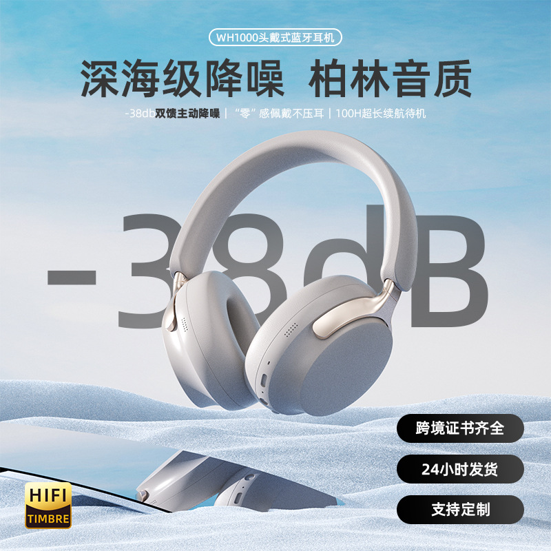   New 2025 ANC active noise cancelling HIFI high-quality wireless Bluetooth headsets WH-1000